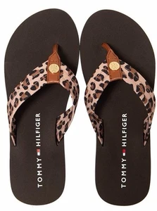 Tommy Hilfiger Women's Corela Flip Flop Sandals Natural Multi Raw Honey SZ 8M - Picture 1 of 11