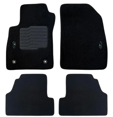 Carpet Floor Mats for 2013 to 2023 Chevrolet Trax and Buick Encore 4 PCS Black - Image 1 of 4