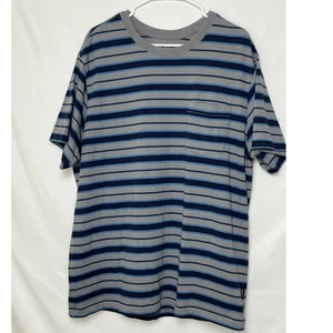 Camiseta Patagonia Para Hombre XL Gris Azul Rayas Peso Medio Bolsillo 52010 Calce Regular - Imagen 1 de 7