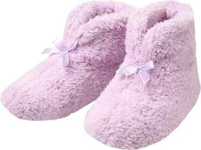 MSR Imports Women's Chenille Slippers - Soft Ultra-Plush Booties, Lavender XL - Image 1 of 4