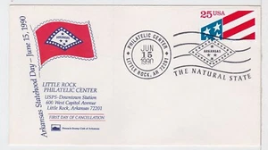 TurtlesTradingPost- Little Rock, AR 1990 Philatelic Center Pictorial Flag Cancel - Picture 1 of 1
