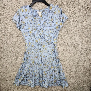 Rachel Ashwell Dress Small Blue Sundress Sun Wrap Style Very Stretchy Pullover - Bild 1 von 9