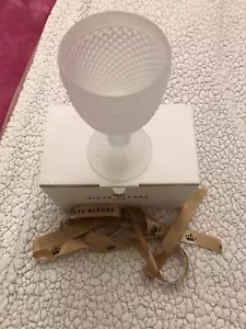 Vista Alegre Frosted White Bicos Diamond Point Water Goblet With Original Box - Picture 1 of 16