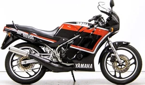 89-90 Yamaha RD350 YPVS Juego Completo Calcomanías Pin Rayas - Modelo Negro Reino Unido - Imagen 1 de 7