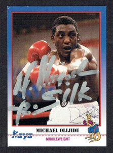 Michael Olijide #27 signed Autogramm Auto 1991 KAYO Boxen Trading Card - Bild 1 von 1
