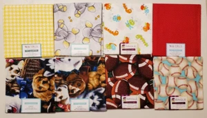 8 Assorted Fat Quarter Cotton Fabrics Elephant Dogs Bugs Balls Quilting Sewing - Picture 1 of 17