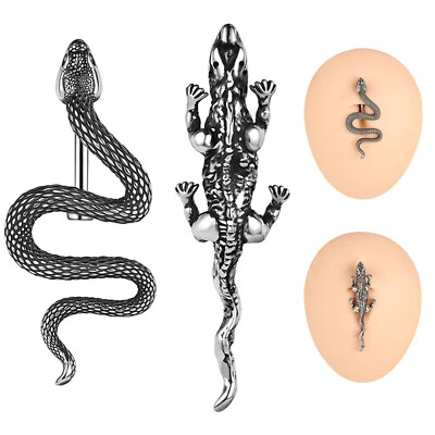 Anillo de ombligo de acero quirúrgico 14G serpiente lagarto anillo de ombligo piercing Foto 1 de 4