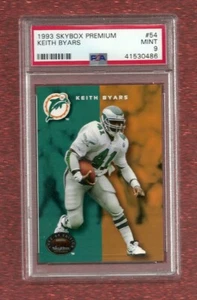 1993 SKYBOX PREMIUM #54 KEITH BYARS PSA 9 MINT POP 1 MIAMI DOLPHINS, EAGLES - Bild 1 von 1