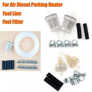 Inline Fuel Filter Hose Clip Pipe Line Kit Air Diesel Heater For Car Truck Campe - Picture 1 of 16
