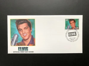 January 8,1997 Elvis Presley First Day Cover Stamp Republic of Marshall Islands - Picture 1 of 8