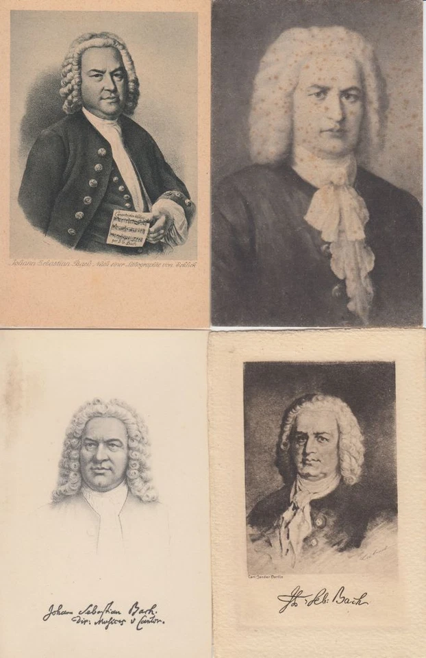 BACH JOHANN SEBASTIAN COMPOSITOR MÚSICA 33 postales antiguas anteriores a 1940 (L3932) Foto 1 de 4