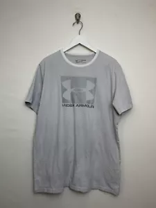 Mens Under Armour T-Shirt Top Size XL Short Sleeve Crew Neck Stretch Gray Top - Picture 1 of 3
