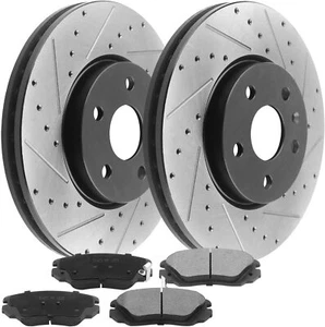 Front Black E-coating Brake Rotors For Chevy Equinox Impala Terrain 2015-2017 LT - Foto 1 di 5