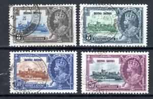 Hong Kong 1935 Silver Jubilee set SG 133-36 FU CDS - Picture 1 of 1