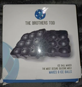 Molde de bolas de hielo de silicona The Brothers Tod hace 9 bolas NUEVO - Imagen 1 de 3