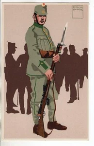 Postal Suiza militar, soldado de infantería artista Emil Huber ¡muy antigua!! - Imagen 1 de 2