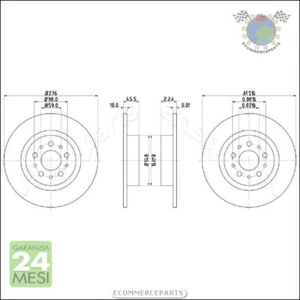 Kit 2x dischi freno JParts Posteriore per ALFA ROMEO 156 147 GT - Foto 1 di 3