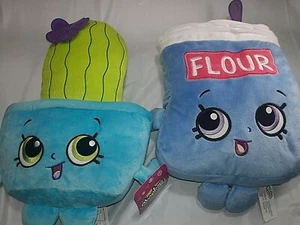 2017 Just Play Shopkins Lot Of 2 Prickles Cactus & Fleur Flour 14" New with Tags - Picture 1 of 7