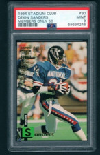 1994 Stadium Club Members Only 50 #30 DEION SANDERS Atlanta Falcons PSA 9 MINT