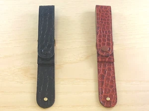 Cinturino vera pelle stampa coccodrillo a bottone colori marrone, nero ansa 20mm - Imagen 1 de 4