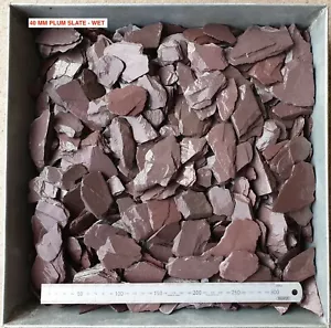 PLUM WELSH SLATE CHIPPINGS 20 & 40MM DIRECT FROM THE QUARRY - 900KG BULK BAGS - Picture 1 of 8