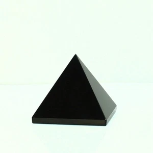 1PC Natural crystal Hand-carved obsidian pyramid healing stones shungite pyramid - Picture 1 of 13