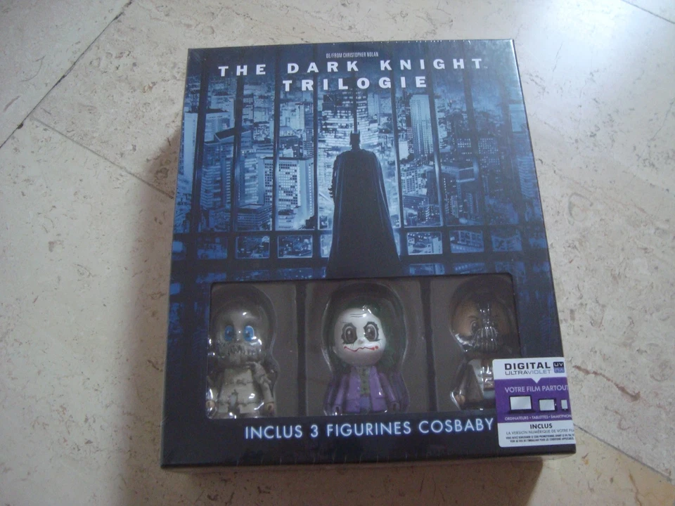 Batman Begins DARK KNIGHT RISES DIGIPAK *NEW* Blu-ray DVD 3Mini COSBABY Figurine - Image 1 of 4