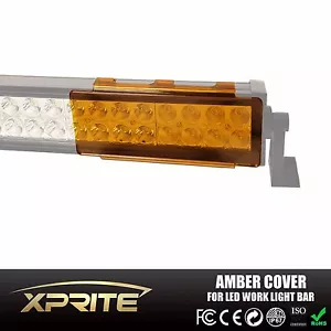 Plastic Clip-on AMBER LENS COVER for E1 E2 Series LED Light Bar Xprite 8 Inch - Bild 1 von 3