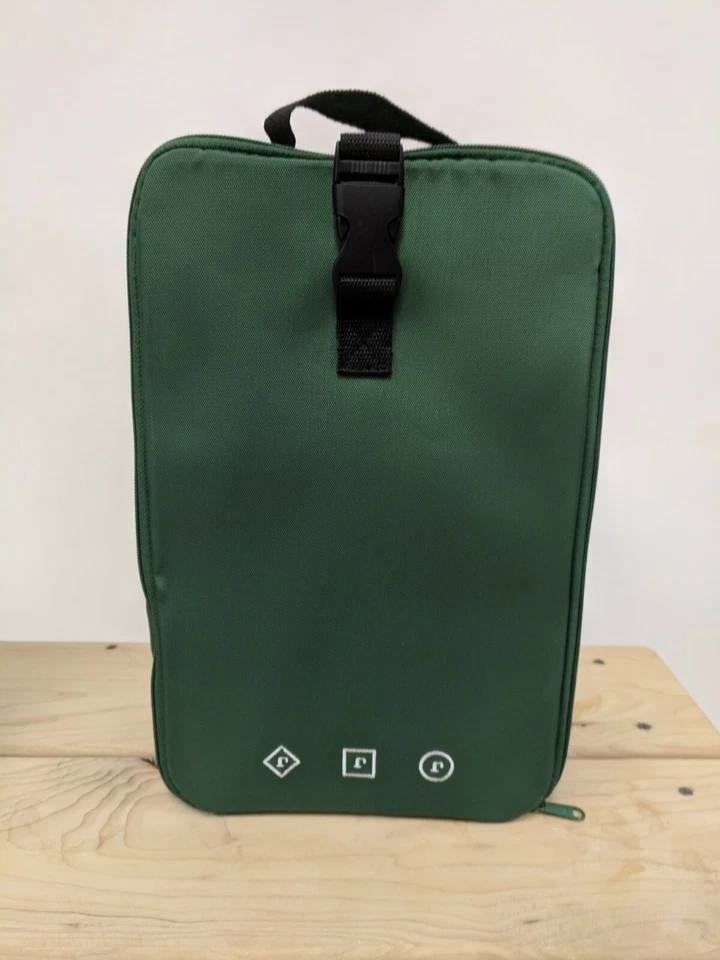 Green Jack by Jill-E Camera Luggage Bag; Nylon; Tan Interior; 13"x8"x6" - Image 1 of 3