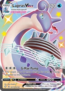 Pokemon Lapras VMAX SV111/SV122 Shining Fates Shiny Vault SHINY HOLO RARO - Foto 1 di 1