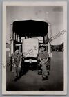 Military Original Photo Soldiers "Pete & Jack" With Army Bus Deolali India c1947