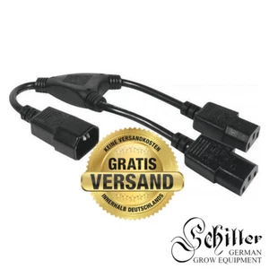 Y Kaltgeräte Netzkabel / 0,3m / y Splitter / C13 C14 / IEC320  / Verteiler / NEW - Bild 1 von 4