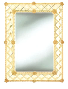 Specchio in Vetro di Murano classico con oro zecchino 24 made in Italy 60x80 cm - Picture 1 of 8