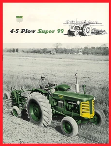 The Oliver 4-5 Plow Super 99 Standard Tread Tractor Sales Brochure Gas & Diesel - Picture 1 of 14