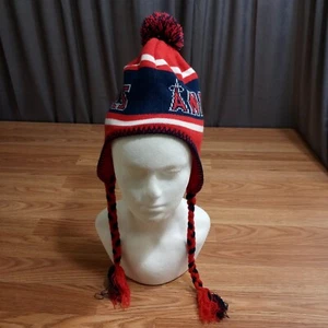 Cappello berretto Los Angles Angels foderato in pile paraorecchie trecce pom - Foto 1 di 8