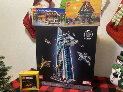 Sealed- Lego Avengers Tower 76269 & GWP Black Panther 6487483 & 40601 & 40602 - Image 1 of 4