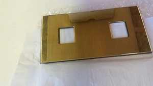 LUTRON NOVA A SWITCH FRONTPLATE 2- UNIT BRIGHT BRASS NA-2X1-BB-EA VERY RARE - Picture 1 of 2