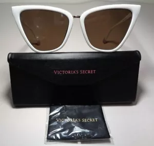 Occhiali da sole donna Victoria's Secret VS0030 bianco massiccio oro lucido nuovi - Foto 1 di 12