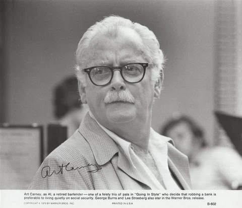 Art Carney- Signed Vintage Photograph "Going In Style" Cover