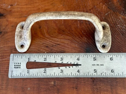 VINTAGE METAL FARM HOUSE BARN DOOR PULL HANDLE PRIMITIVE GATE ARCHITECTURAL Cover