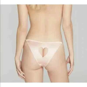 Vintage Agent Provocateur Ettie Baby Pink Heart  Silk Brief Size Small AP2 BNWT - Picture 1 of 5