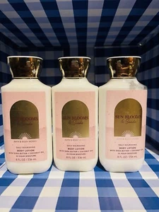 3 Bath & Body Works SUN BLOOMS & SUEDE Body Lotion 8oz LOT/SET of 3 - Picture 1 of 3