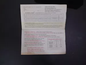 Vintage Original FILM Reorder Envelope . Kodak Film Used - Picture 1 of 3