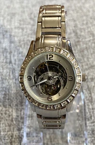 Diamonique Automatic Bracelet Watch Stainless Steel BRAND NEW QVC 100 FT Resist￼ - Picture 1 of 8