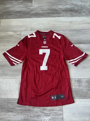 旧金山 49 人队 Colin Kaepernick #7 球衣耐克 On Field 男式小号红色 — 第 1/4 张图片