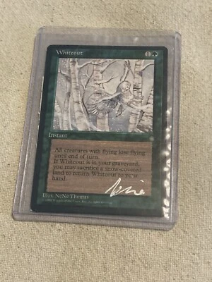 Whiteout | MtG Magic Ice Age | Signed By Artist Nene Thomas Certificate Of Auth - Image 1 of 4