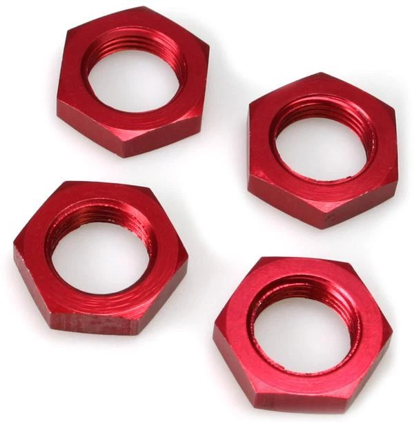 r26012 dado 17 esagonale auto 1/8 6T Hub 17mm Nut (4 pcs) red anodized DADI - Immagine 1 di 1
