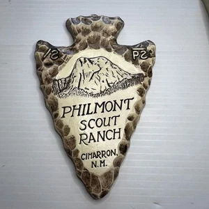 BSA Plaster Arrowhead Philmont Scout Ranch Cimarron, quasi nuovo targa souvenir SU-288 - Foto 1 di 6