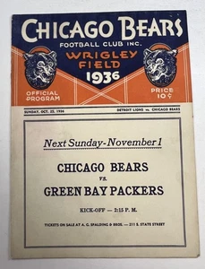 Chicago Bears vs Green Bay Packers November 1, 1936 MG34-03 - Picture 1 of 3