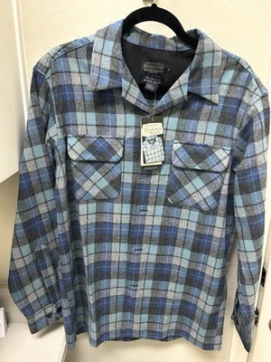 Vintage Pendleton Original Board Shirt Flannel Size Medium Blue White Plaid Mens - Image 1 of 4